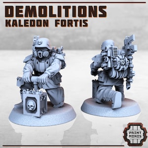 Alternate Front Squad and Neste - Kaledon Fortis Army, Sci-Fi Space Militia Soldaten by Print Minis
