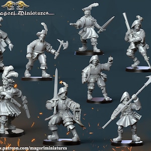 Marienburg Warband, Fantasy Skirmish Miniatures by Magori Miniatures, perfect for Fantasy Wargames and RPGs