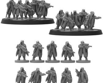Smol Heckghost Recon Infantry, 8mm Scale Monopose Sci-Fi warriors by ThatEvilOne, Miniature Sci-Fi Wargames Proxy
