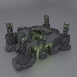 Fortified River Camp - Tabletop Terrain - 28 MM, Tabletop 3D Printed Terrain by MiniatureLand, Perfect for Wargaming and RPGs