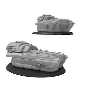 Smol Heckghost Hover Lander, 8mm Scale Monopose Sci-Fi warriors by ThatEvilOne, Miniature Sci-Fi Wargames Proxy