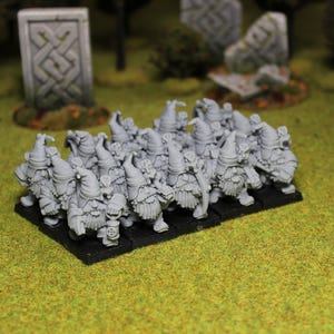 Dwarf Miners, Fantasy Skirmish Miniatures by MoM Miniatures, perfect for Fantasy Wargames and RPGs