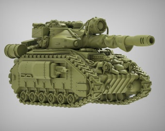 Caiman Main Battle Tank, By Reptilian Overlords, Modular Battle Tank Proxy for Sci-Fi Wargames