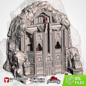 THE ISOLATED MOUNTAIN Txarli Factory Dwarven Holds 5-teiliges Geländeset, perfekt für Tabletop-Wargames