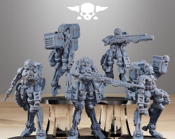 Scavenger Wayfarer, Space Techno-bots, modular Sci-Fi warriors by STATIONFORGE, Sci-Fi Wargames Cyber-themed Grimdark miniatures