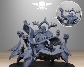 スカベンジャーライブラリアン、スペーステクノボット、STATIONFORGEのモジュラーSF戦士、SFウォーゲームサイバーテーマのグリムダークミニチュア