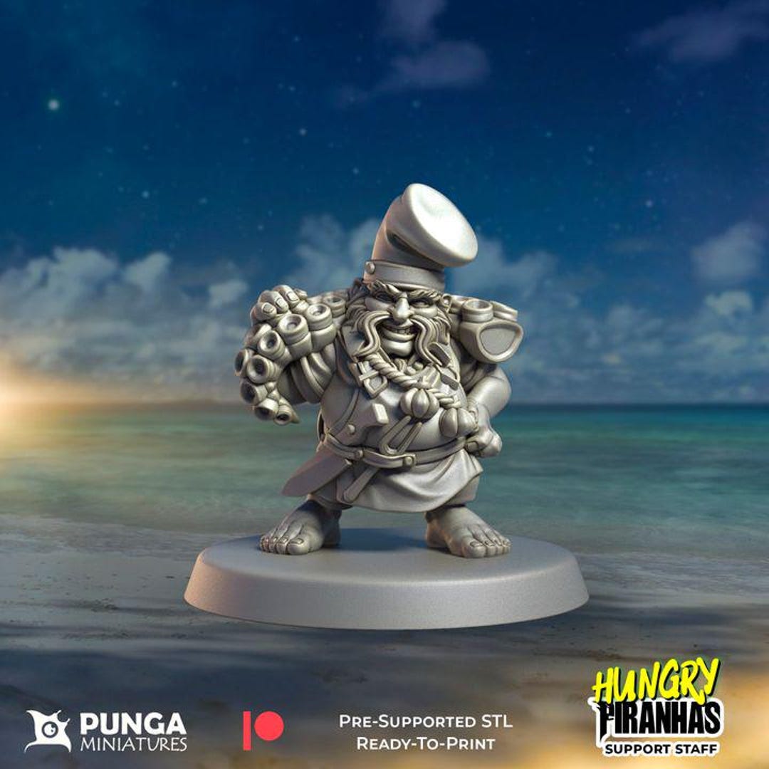Punga Db Halfling Cook by Punga Miniatures - Wargame Scale 3D Printed Miniature ...