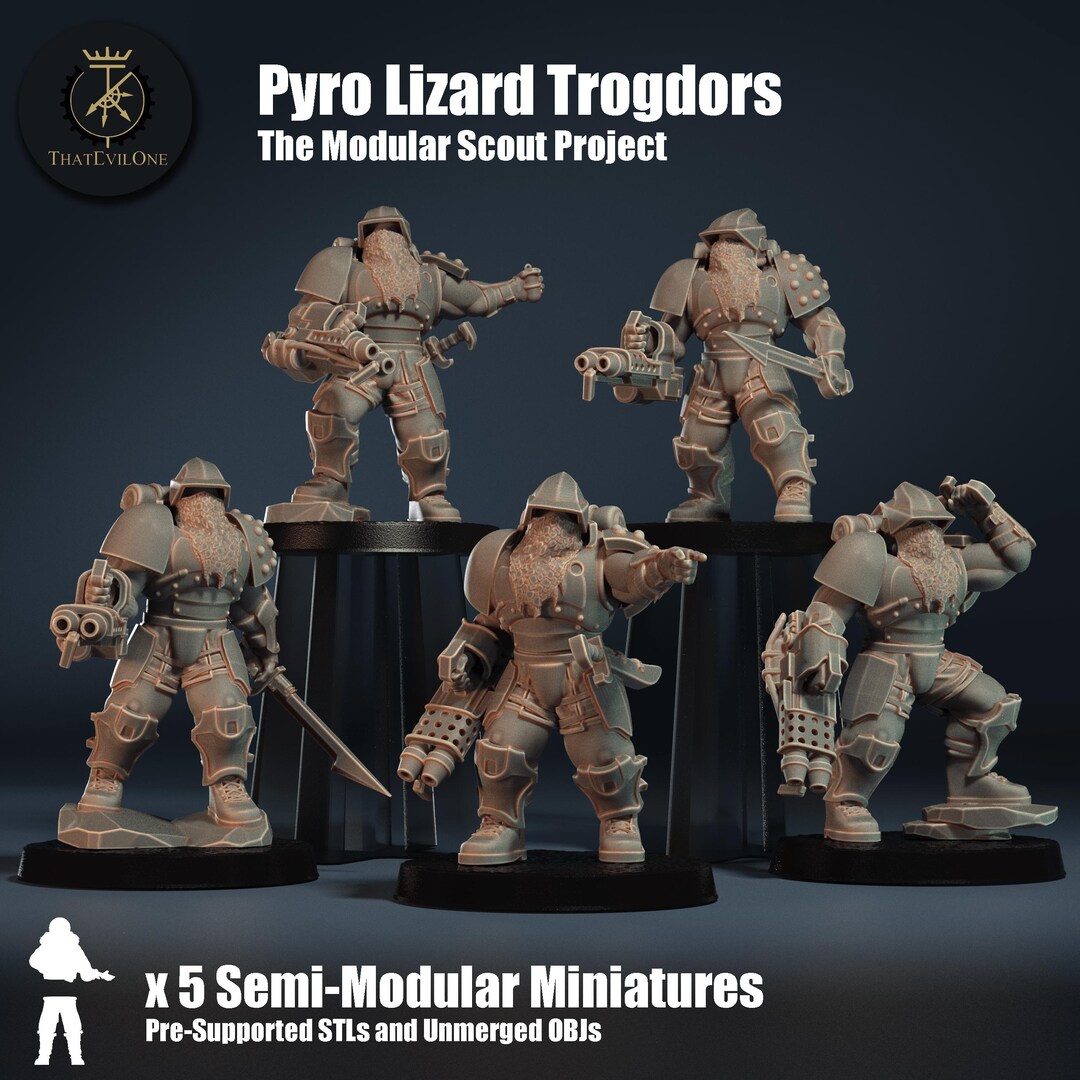 Modular Scout Pyro Lizard Trogdors , Modular Sci-fi Warriors by ...