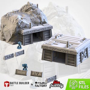 Modular Defense Bunkers Txarli Factory Imperial Building modular Cityscape Set, Perfect for Tabletop Wargames
