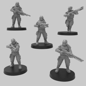 Heck Ghosts FortgeschritteneInfanterie mit Spezialwaffen, halbmodulare Sci-Fi-Krieger von ThatEvilOne, Sci-Fi Wargames Guard Proxy, Imperial Auxilia