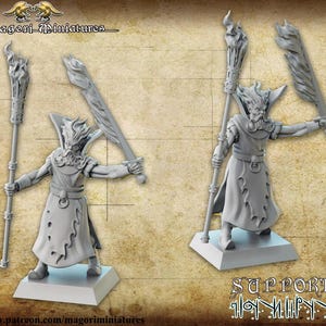 Fire Wizard, Fantasy Skirmish Miniatures by Magori Miniatures, perfect for Fantasy Wargames and RPGs