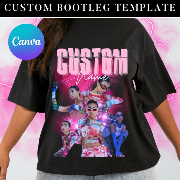 Custom Bootleg Rap Tee Shirt Png, bootleg design Png, Bootleg Rap Tee Png, Custom Bootleg Shirt Png, Canva editable, Instant download