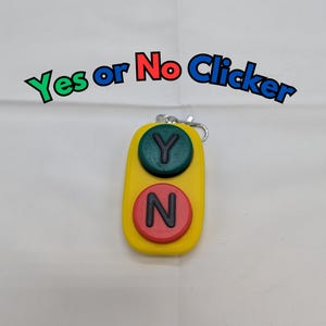 Bluey Inspired Yes No Button Clicker: 3D Printed Fidget Keychain