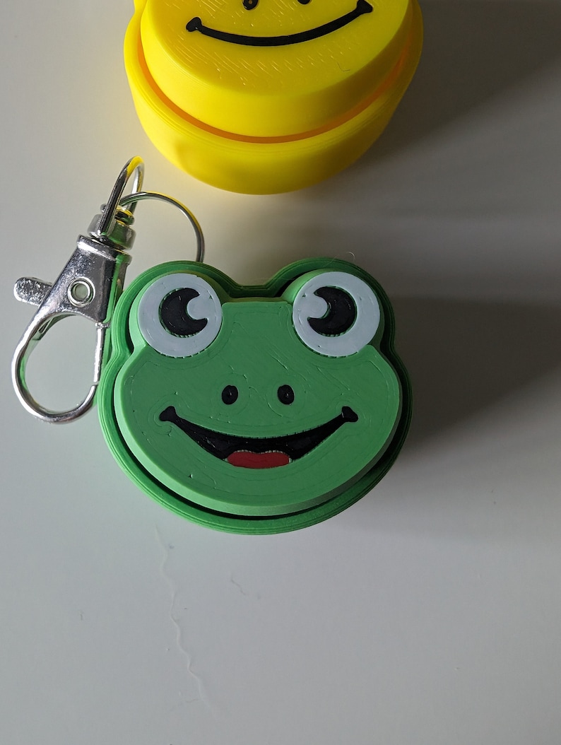 3D Printed Cute Frogs Fidget Clickers Keychains Etsy