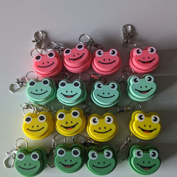 3D Printed Frogs Fidget Toy Clickers Keychains