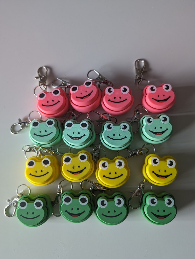 Cute Frog Froggy Key Cap Clicker 3D Printed Stim Fidget Clicky Key Switch Keychain Etsy