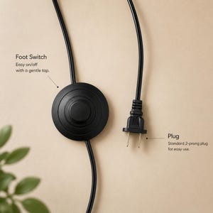 Plug-in Floor Lamp with Convenient Foot Switch and Standard E26 Socket for Easy Everyday Use