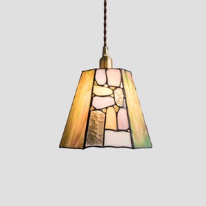 Handmade Stained Glass Pendant Light Vibrant Colors and Timeless Design PL2439