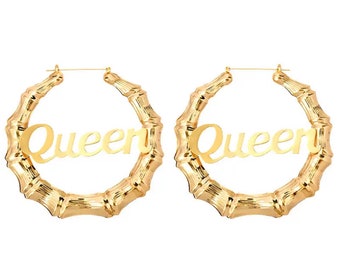 extra large queen bamboo earring