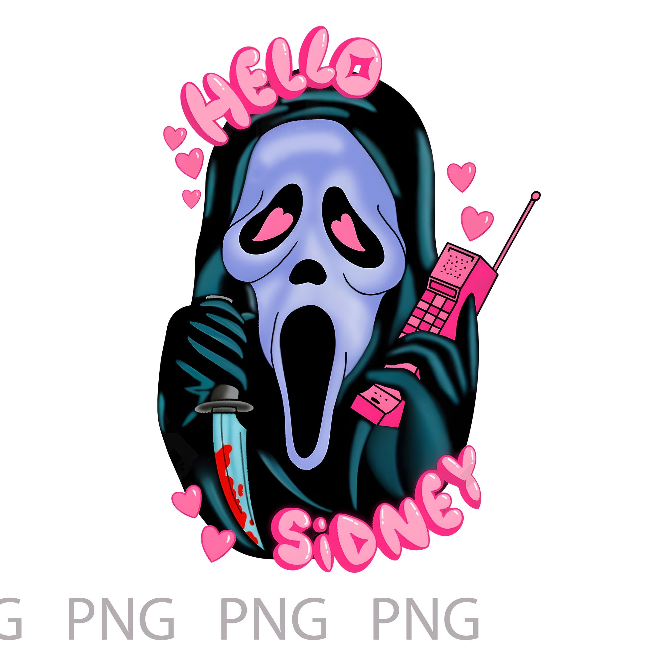 Scream Hello Sidney Png Scary Movie Png Ghostface Png File - Etsy Canada