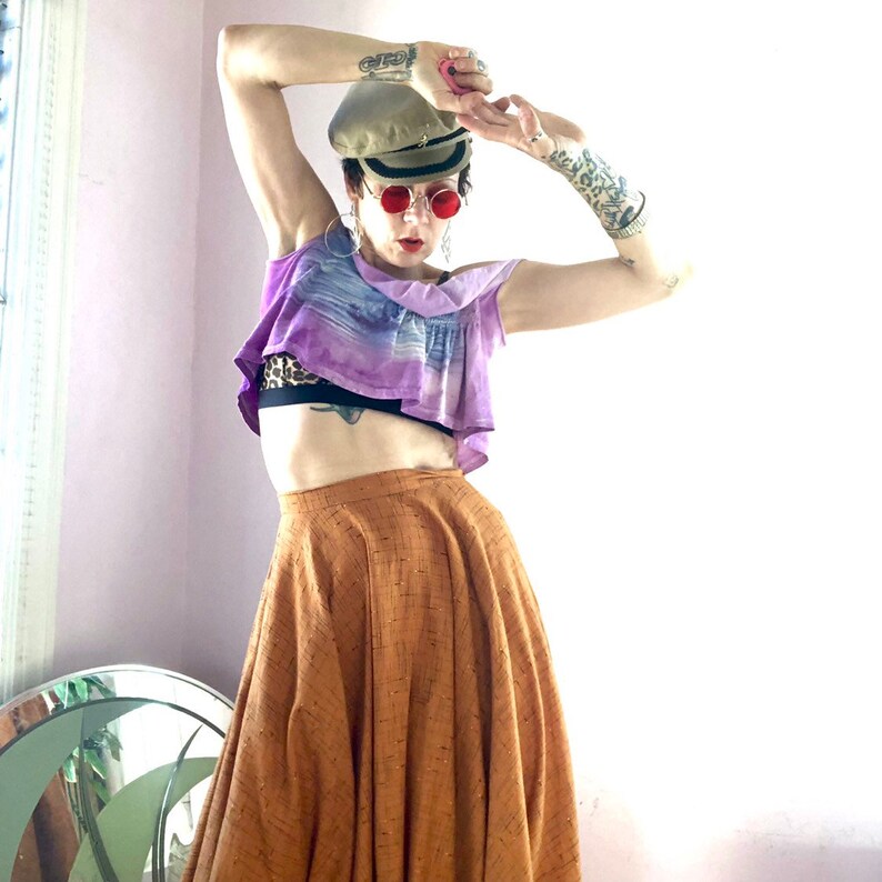 Vintage 90/'s tie-dye Luxury jones re-worked ooak asymmetrical top