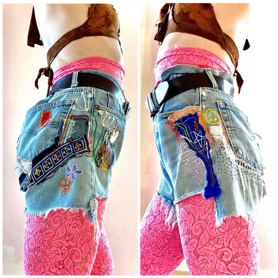 Vintage 70’s hippie denim ultimate patchwork embro