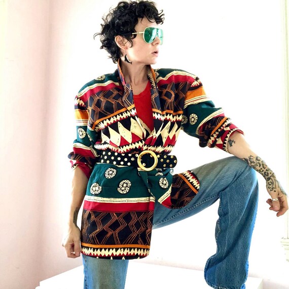 Vintage 90's Southwest meets African tribal oversi