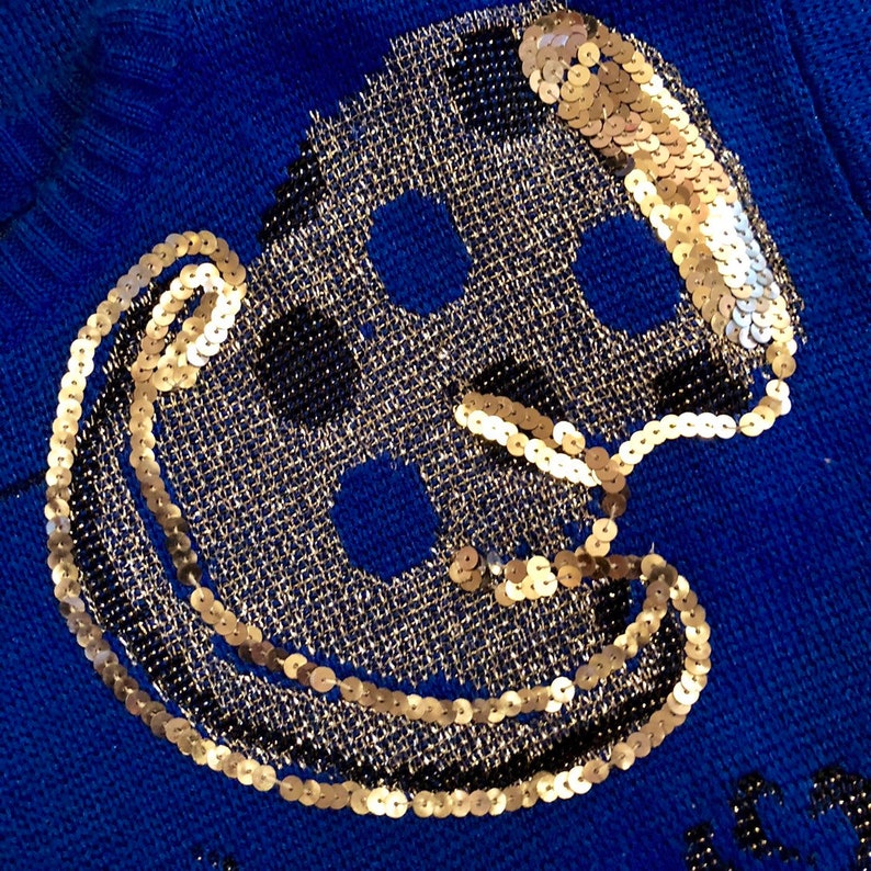 Amazing vintage 80/'s90/'s sequin glitter clown sweater