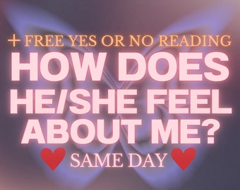 How Does He/She Feel About Me? Tarot Reading, Their Thoughts Intentions, Same Day Delivery Accurate Psychic Predictions, Their Feelings, PDF