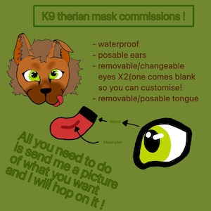 canine therian mask commission
