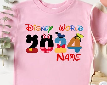 Disney World 2024, Disney Trip 2024, Disney Custom Name T-Shirt, Disney Vacation 2024, Disney Family Shirts, Custom Disney Matching T-Shirts