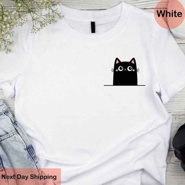 Black Cat Shirt, Cute Kitty, Cat Halloween Shirt, Pet Shirt, Black Cat Gifts, Cat Mom Shirt, Cat Shirt, Cat Shirt For Women, Cat Shirt Women