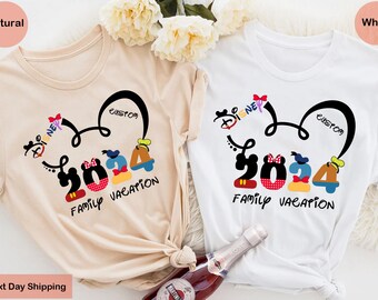 Disney Family Vacation Shirt, Custom Disney Family Trip 2024 Shirt, Disney T-Shirt, Family Disney World Shirts, Custom Disney Vacation Shirt