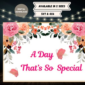 Tarjeta romántica de aniversario - Saludo floral real - Imprimible 5x7 y 4x6 - Deseos para esposa, esposo, pareja, novio, novia