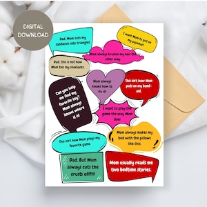 Cartão engraçado para o Dia das Mães, Cartão para impressão, Download digital, Cartão do marido, Cartão para esposa, Presente para o Dia das Mães, Feliz Dia das Mães, Para minha esposa