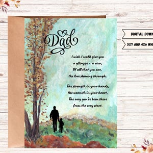 Tarjeta de cumpleaños para papá, tarjeta para papá, poema, papá estrella de rock, regalo para papá, tarjeta de hija, tarjeta de hijo, saludo digital imprimible de 5x7 y 4x6