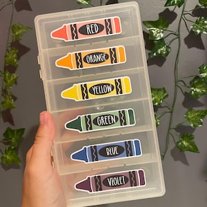 Multiple Color Decal Stickers for Crayon Storage Organization/ Crayon color sticker/ Classroom labels/ Classroom management/ Teacher Toolbox