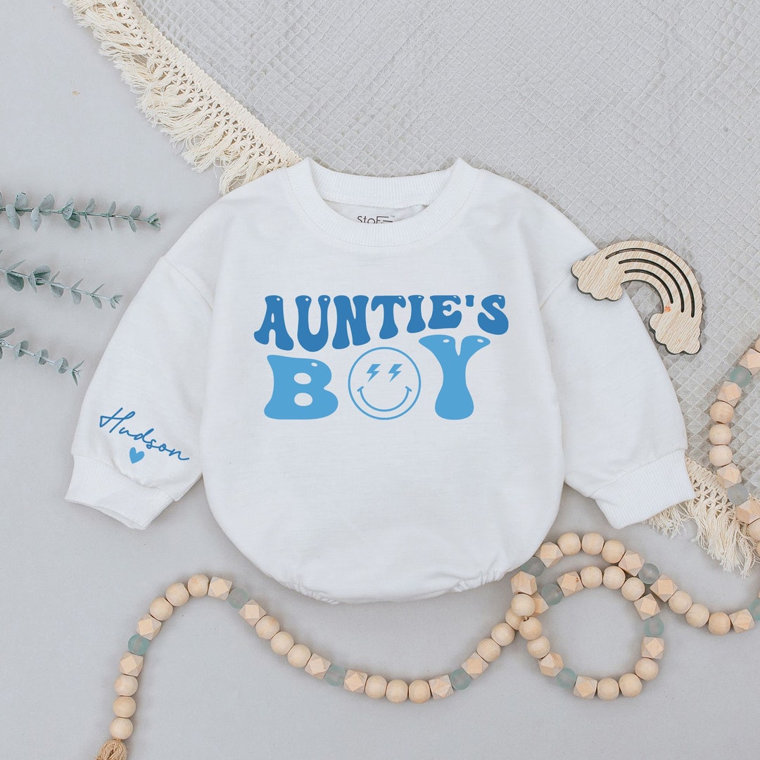 Aunties Boy Baby Bodysuit, Gift for Aunties, Baby Romper, Cute Baby