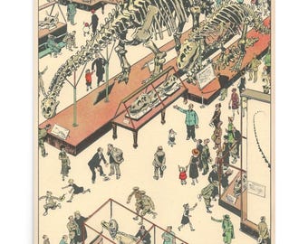 Muzeum Historii Naturalnej, lata 20. XX wieku — ilustracja z Nowego Jorku