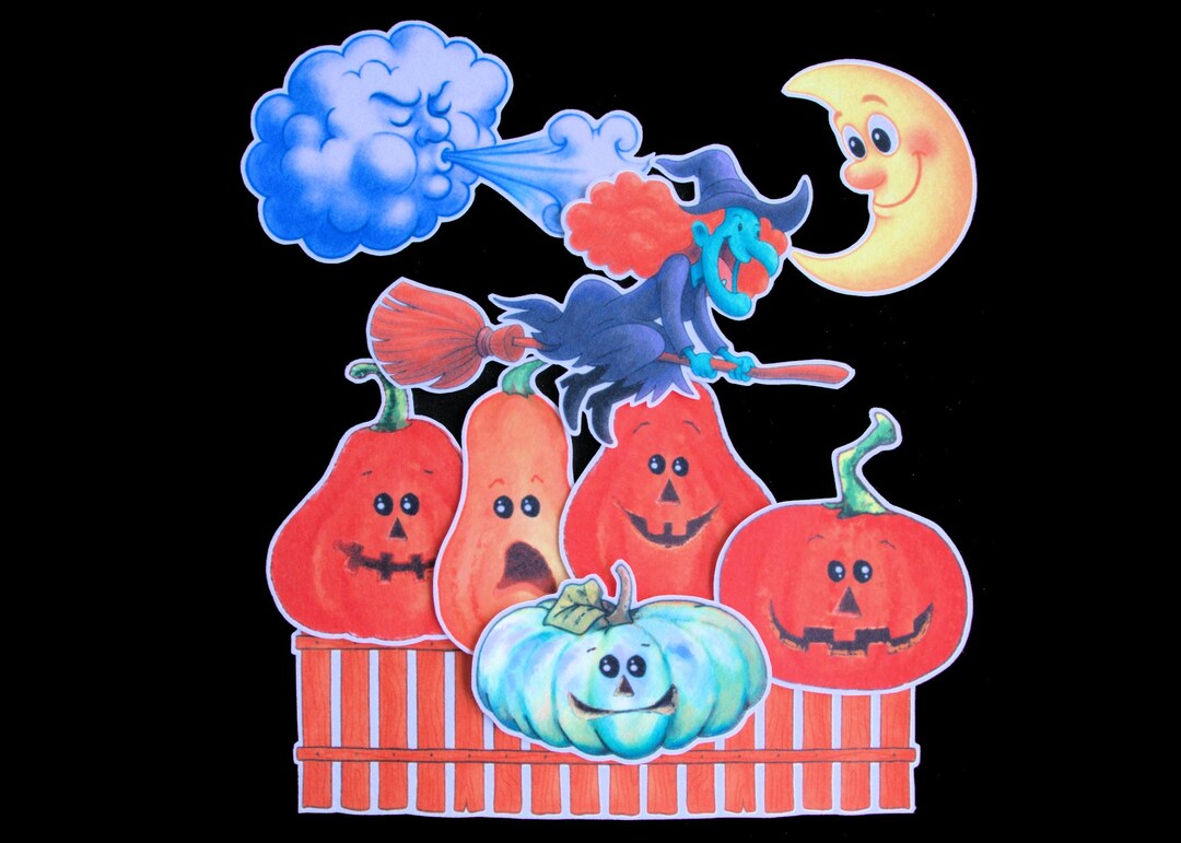 Five Little Pumpkins 9-pc Flannel Felt Story - Etsy