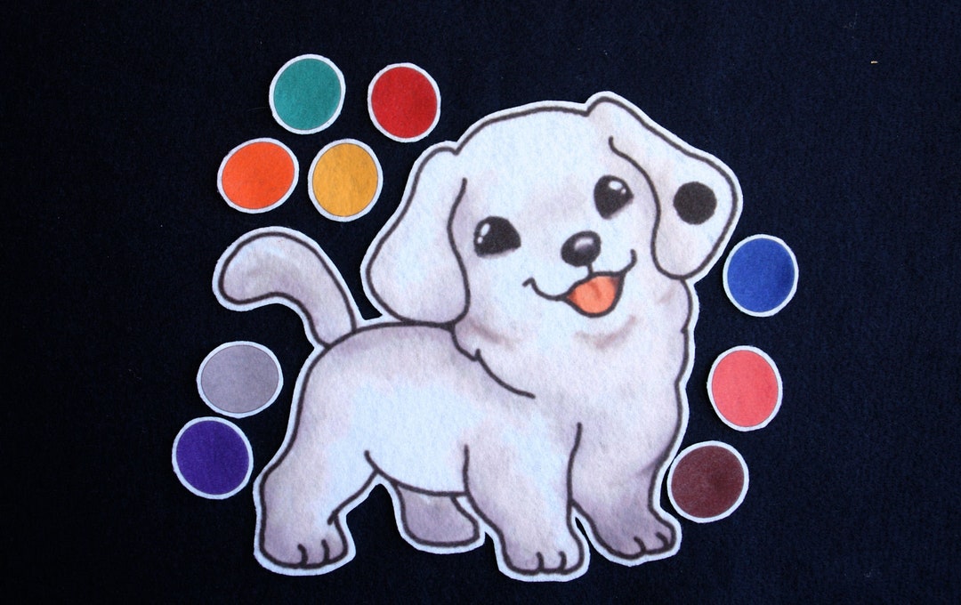 Dog's Colorful Day Felt Board Story: Handmade Educational Activity Set ...