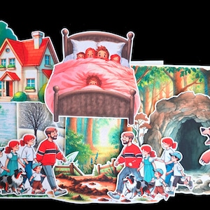 We&#39;re Going on a Bear Hunt Storytelling Educational Activities Flannel Felt Board Story 11-pc Flannel Felt Story