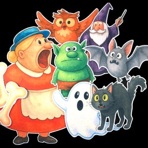 Old Lady who Swallowed a Bat 9-pc Felt Story