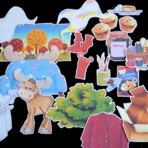 If You Give a Moose a Muffin 19-pc Flannel Felt Story