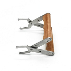 Premium Beekeeping Frame Gripper: Stainless Steel & Beech Wood Handle