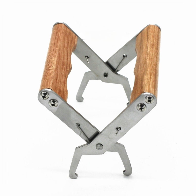 Premium Beekeeping Frame Gripper: Stainless Steel & Beech Wood Handle