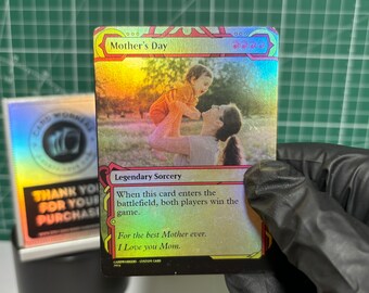 Personalized Mother's Day MTG Card: Handmade Foil Parody Gift