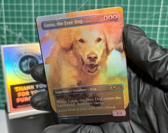 Personalisierte Haustier Magie Karte: MTG Foil Card Parody