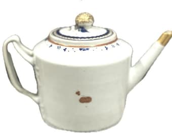 1780 Antique Chinese Porcelain Jiaqing Fencai Teapot Owned By Famous Actress
