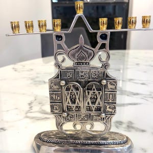 Menorah with Arc Doors Opening